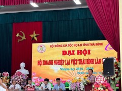 Bài phát biểu của chủ tịch Hội Doanh nhân Lại Việt  Tại Đại Hội Hội Doanh Nghiệp Lại Việt Thái Bình lần thứ nhất (Nhiệm kỳ 2024-2029)